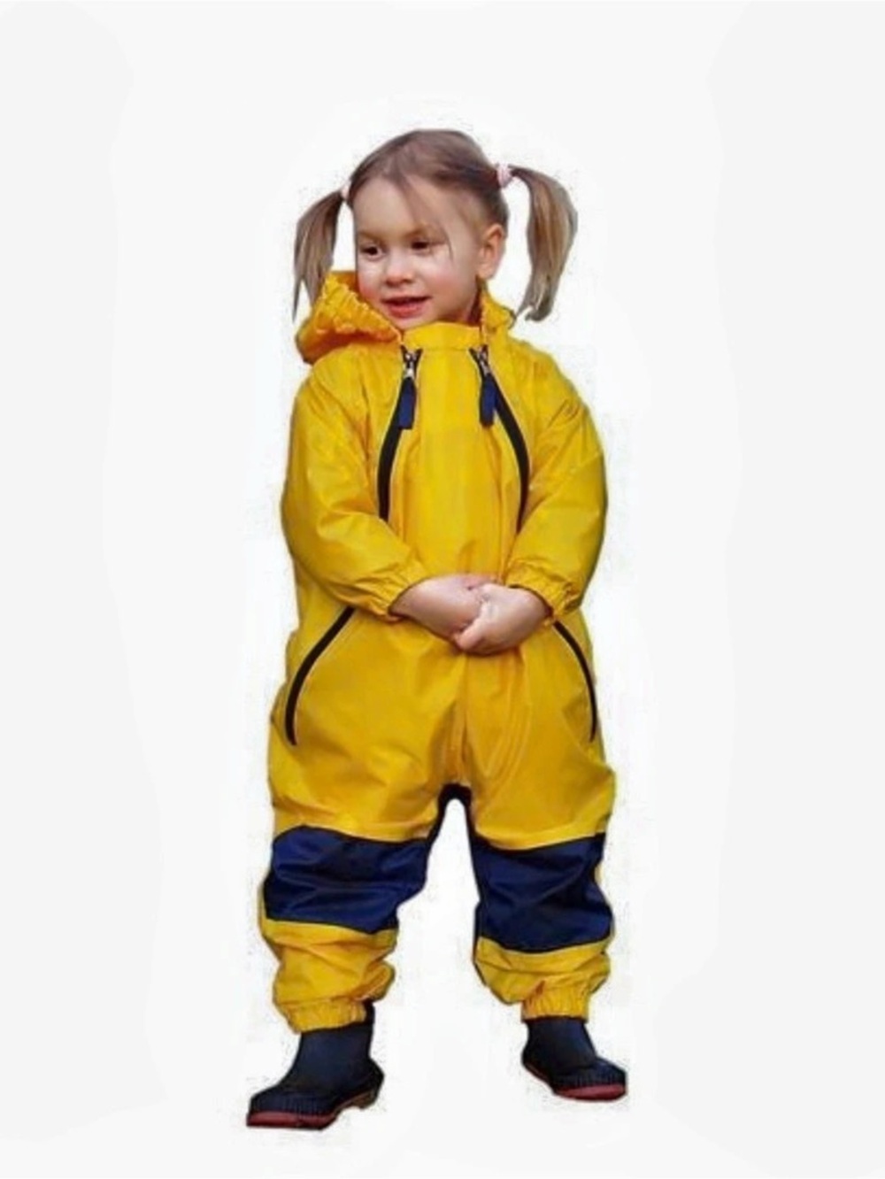 Cloudveil Kids' Waterproof Playsuit Yellow & Navy Size 4T NWT